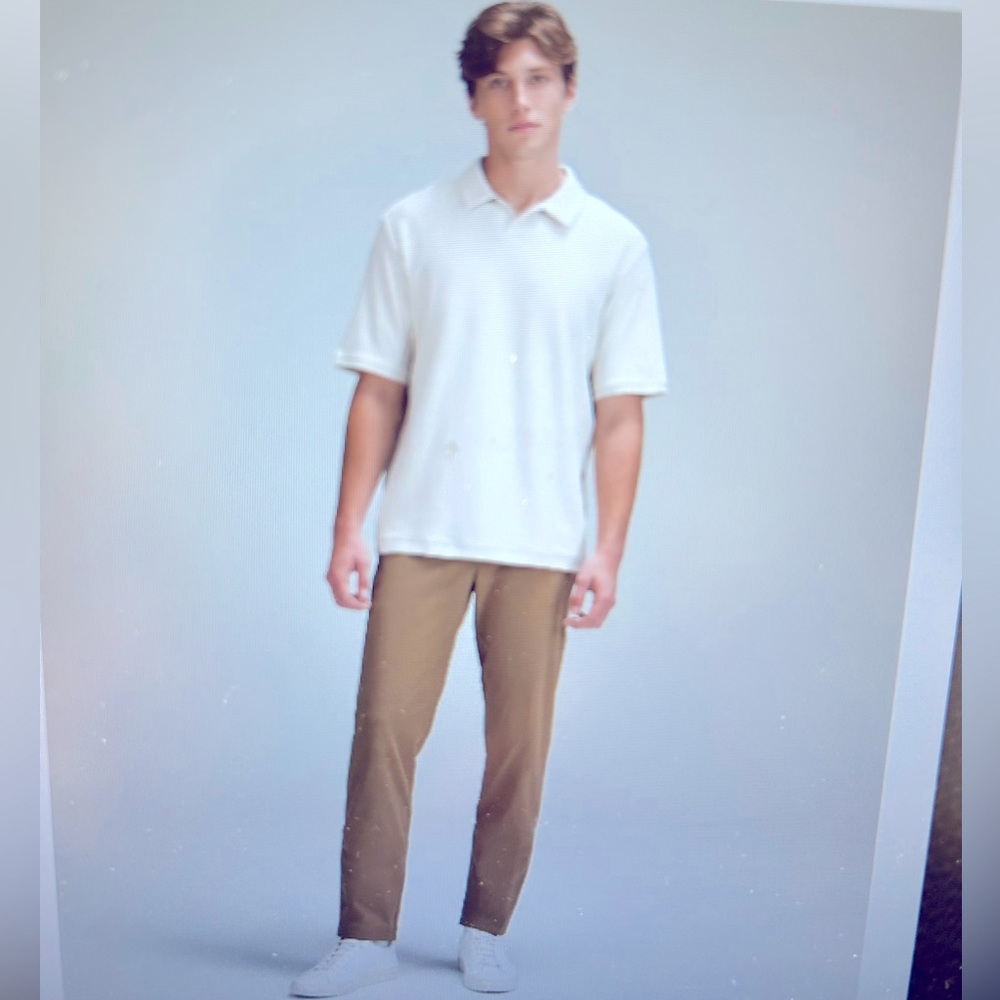 LULU-LEMON commission GOLF TROUSER ALL DAY COMFORT CLUB IN CREAM TAN COLOUR